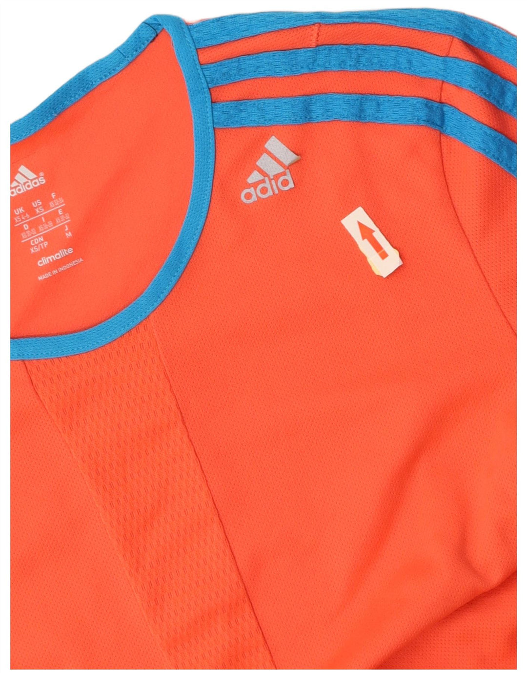 Damska koszulka ADIDAS Climalite Top UK 4/6 XS Pomarańczowy poliester