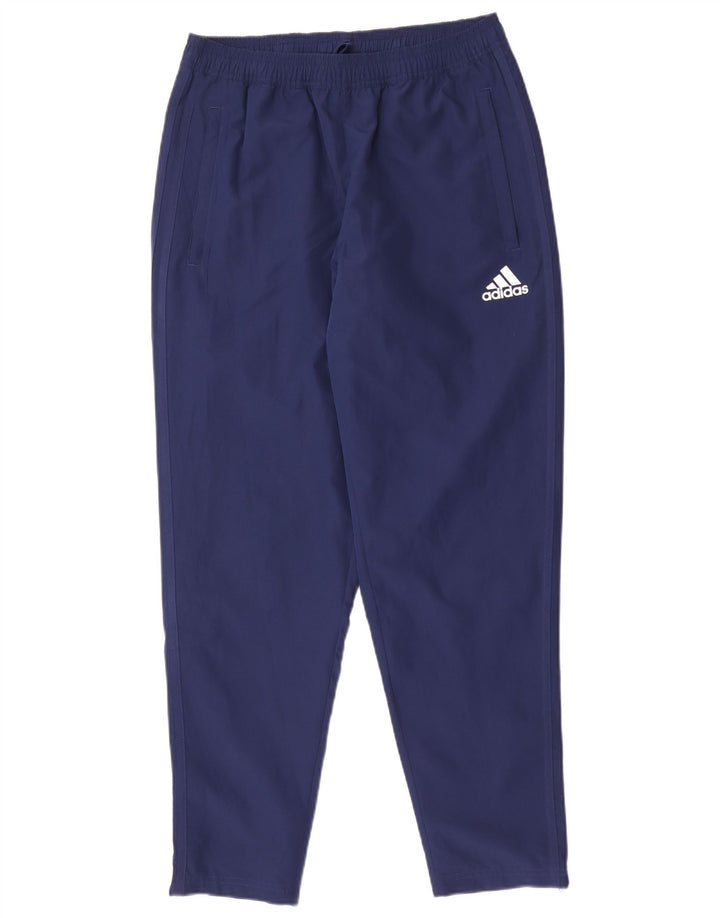 Męskie spodnie dresowe Adidas Climalite, średni granatowy poliester