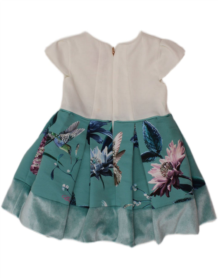 TED BAKER Sukienka o linii A dla dziewczynki 9-12 miesięcy, biały, z poliestru w kwiaty