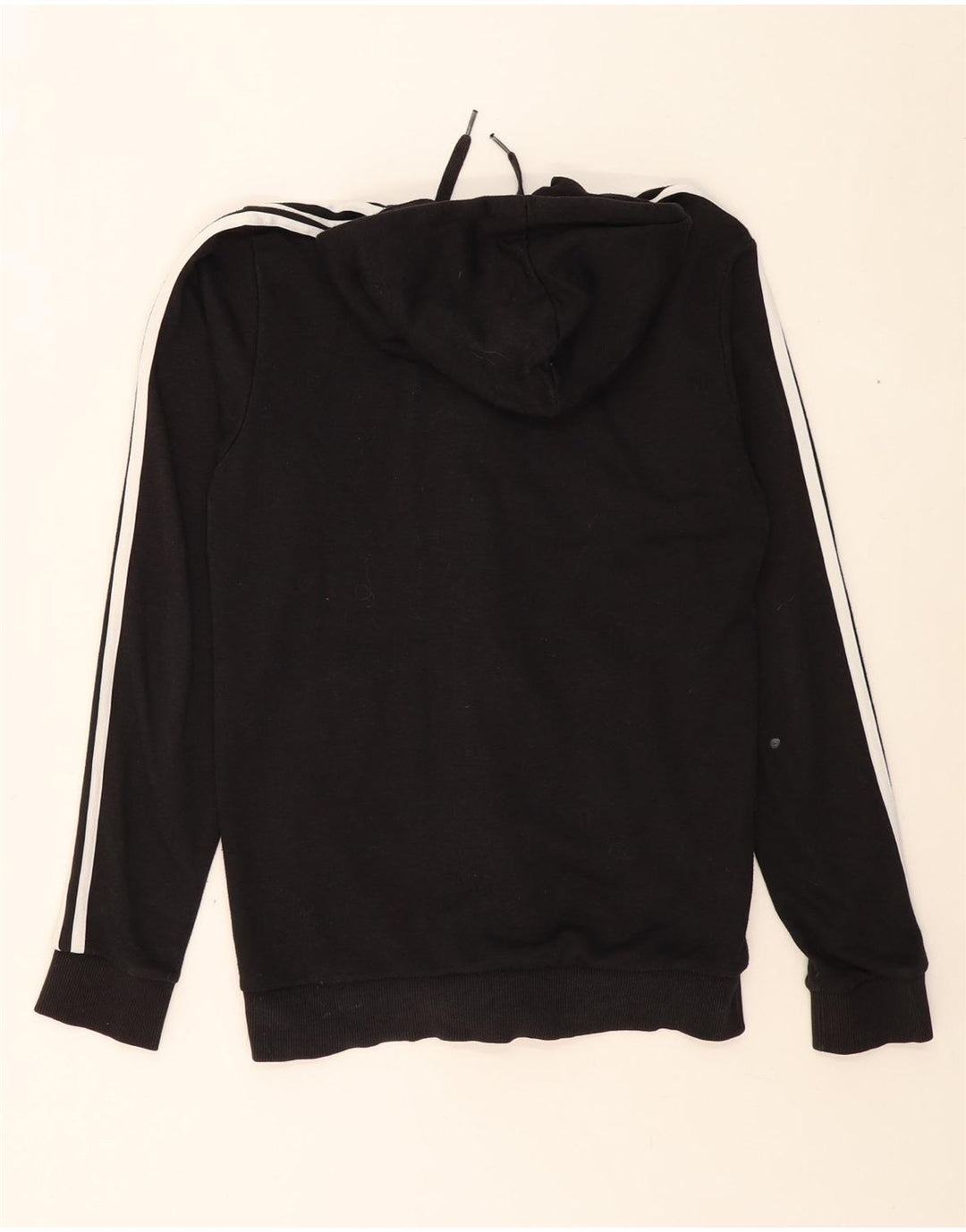 ADIDAS Mens Zip Hoodie Sweater Small Black Cotton Vintage Adidas and Second-Hand Adidas from Messina Hembry 