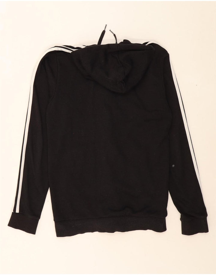 ADIDAS Mens Zip Hoodie Sweater Small Black Cotton Vintage Adidas and Second-Hand Adidas from Messina Hembry 