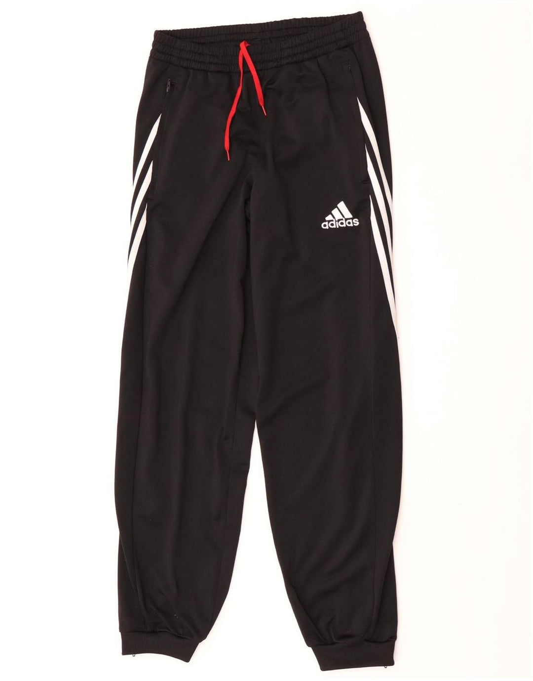 Męskie spodnie dresowe Adidas, małe, czarne, poliestrowe