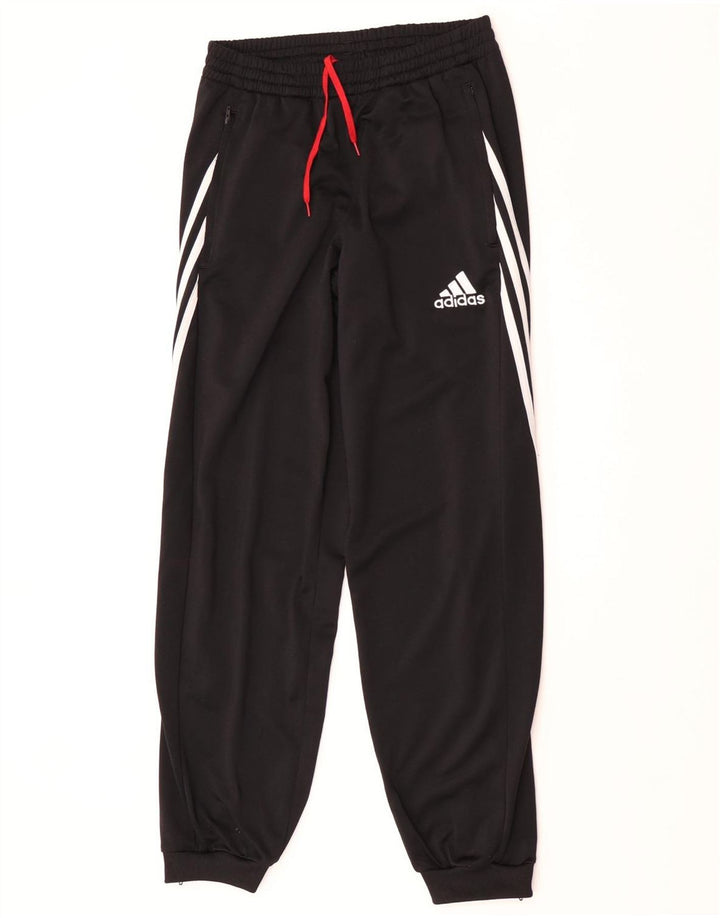 Męskie spodnie dresowe Adidas, małe, czarne, poliestrowe