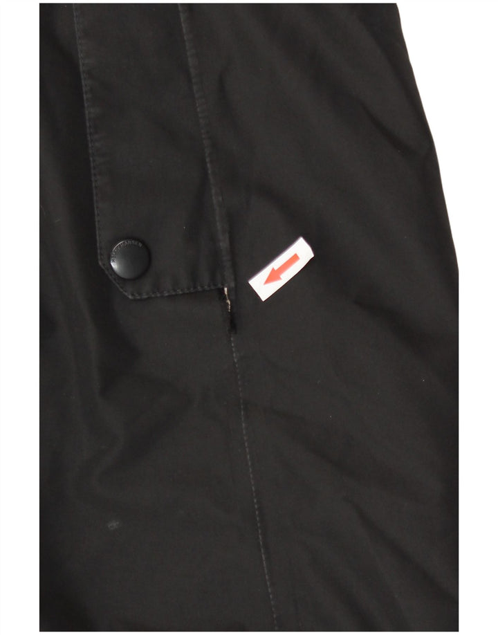 Damska kurtka parka z kapturem Helly Hansen UK 14, duża, czarna nylonowa