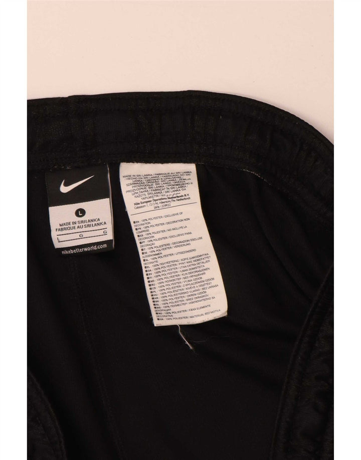Męskie spodenki sportowe Nike, duże, czarne, poliestrowe paski