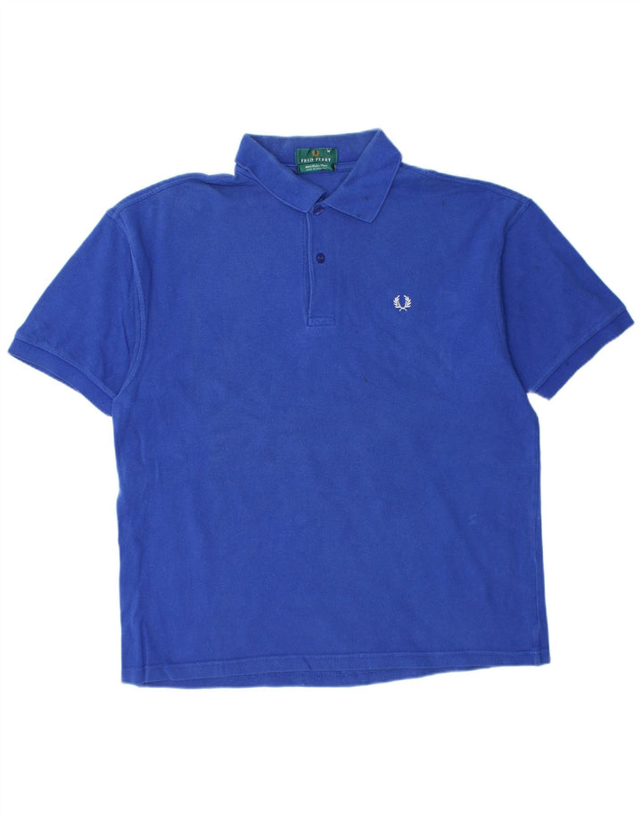 Męska koszulka polo FRED PERRY, niebieska, bawełniana