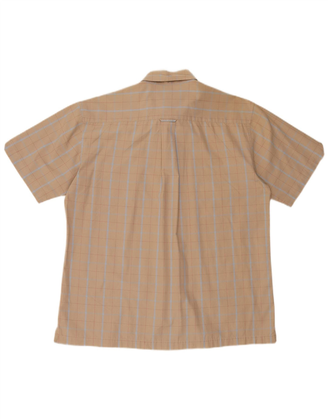 Męska koszula z krótkim rękawem Ben Sherman w dużą beżową kratkę