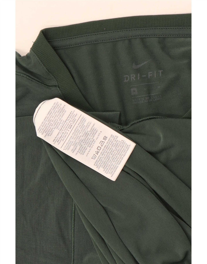 Męski T-shirt Nike Dri Fit Top, średni zielony poliester
