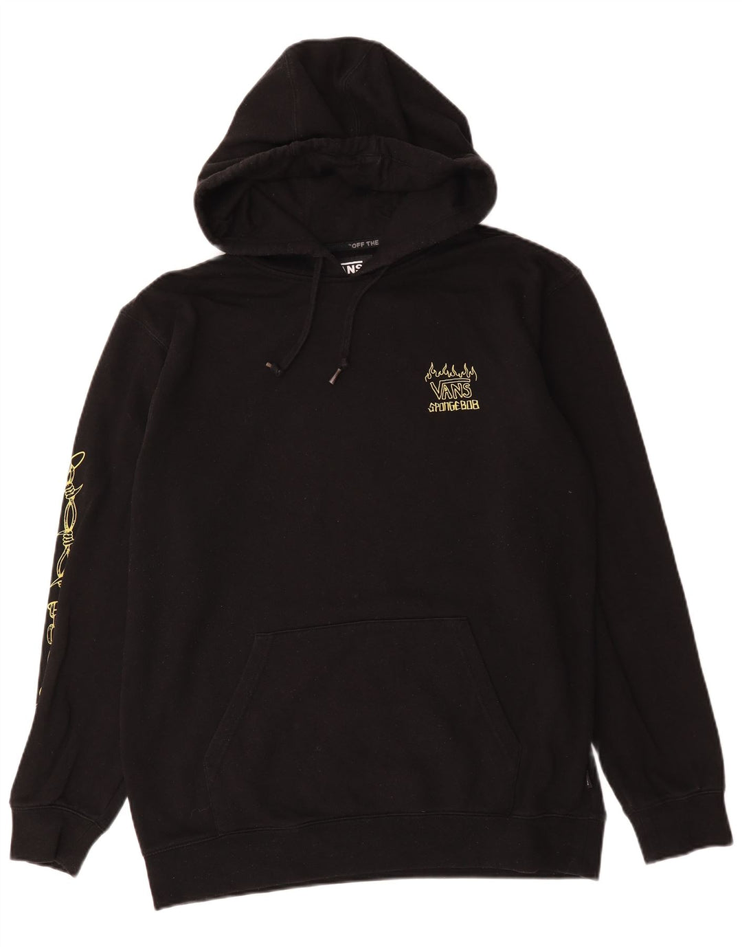 Męski sweter z kapturem Vans z grafiką, duży, czarny, bawełniany
