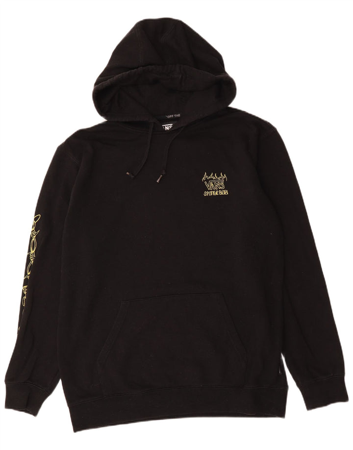 Męski sweter z kapturem Vans z grafiką, duży, czarny, bawełniany