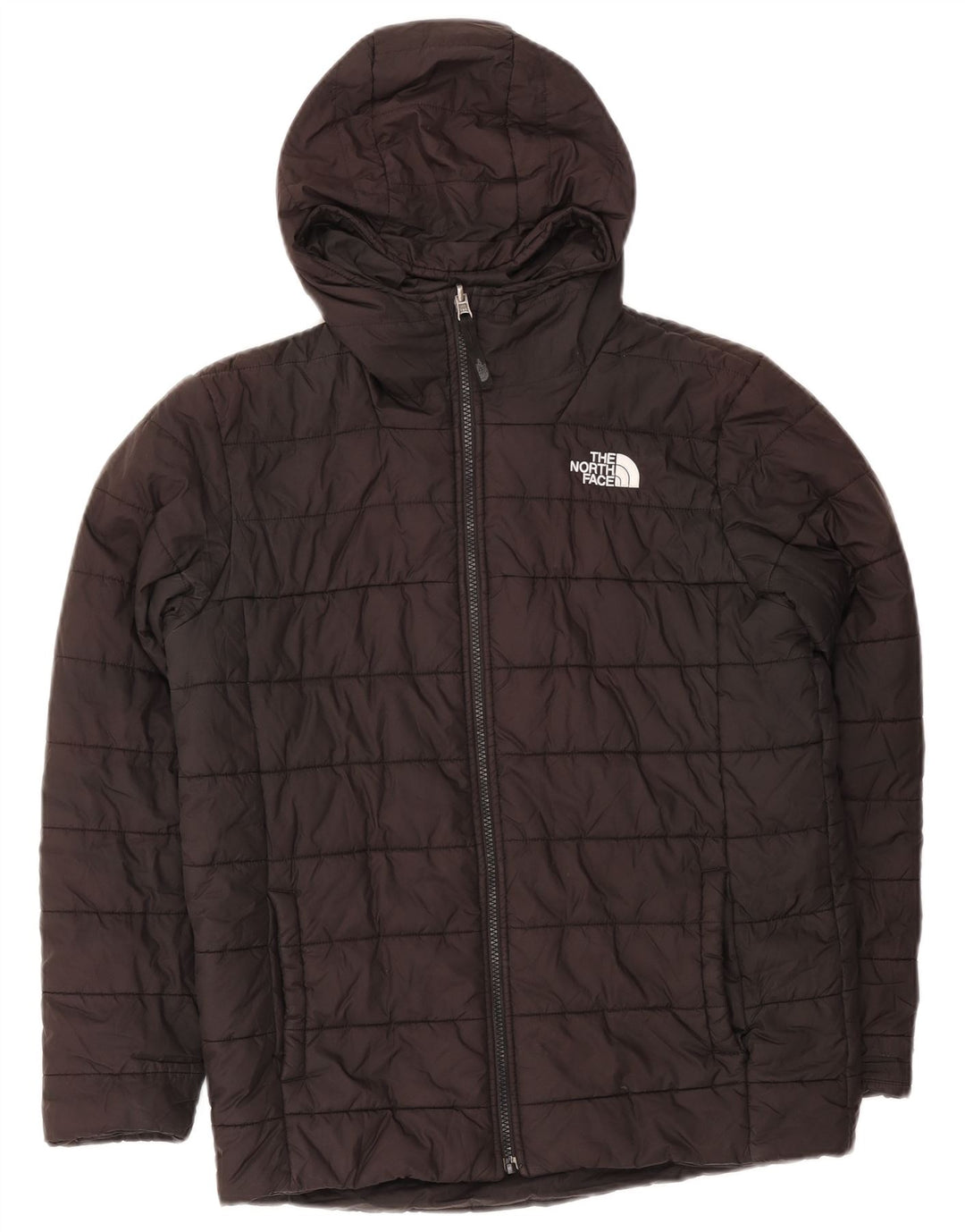 Wyściełana kurtka chłopięca z kapturem THE NORTH FACE 11-12 lat, czarna