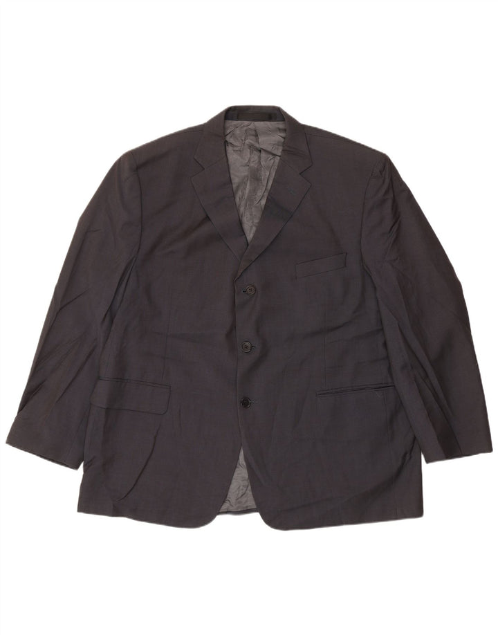 Marks & Spencer Męska marynarka zapinana na 3 guziki UK 46 3XL Granatowa wełna