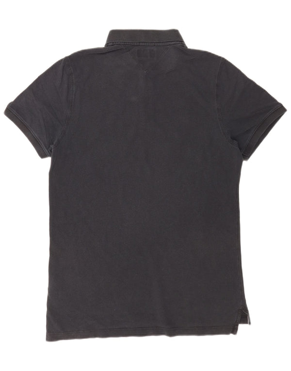 Tommy Hilfiger Mens Slim Fit Polo Shirt Large Navy Blue Cotton