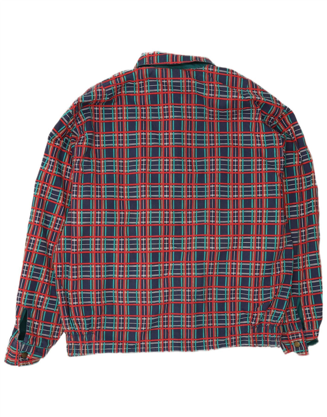 Dwustronna kurtka męska Vintage UK 40, duża, zielona, ​​poliester