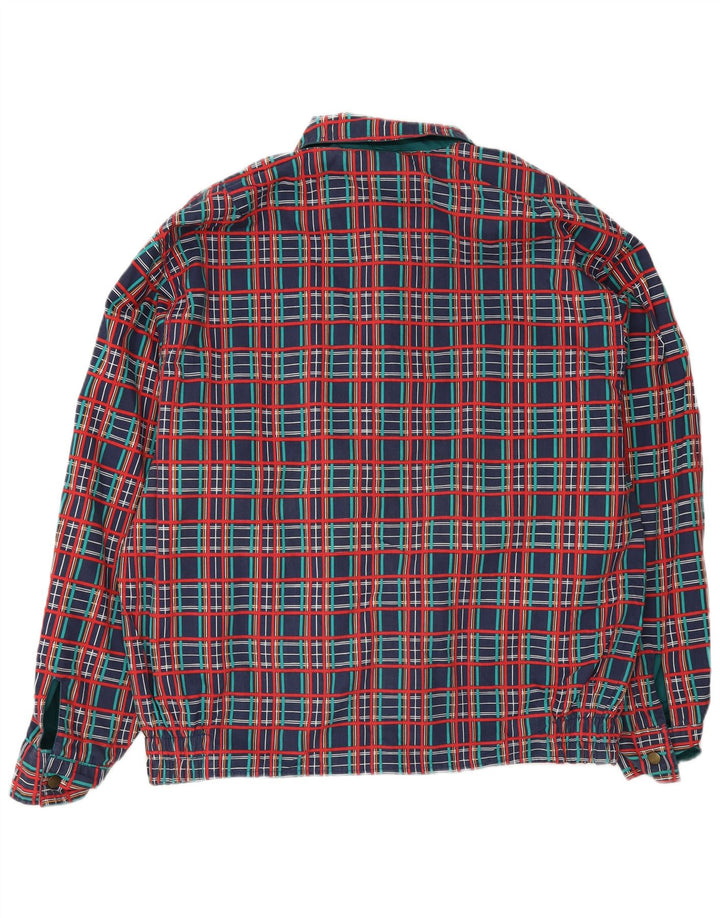 Dwustronna kurtka męska Vintage UK 40, duża, zielona, ​​poliester