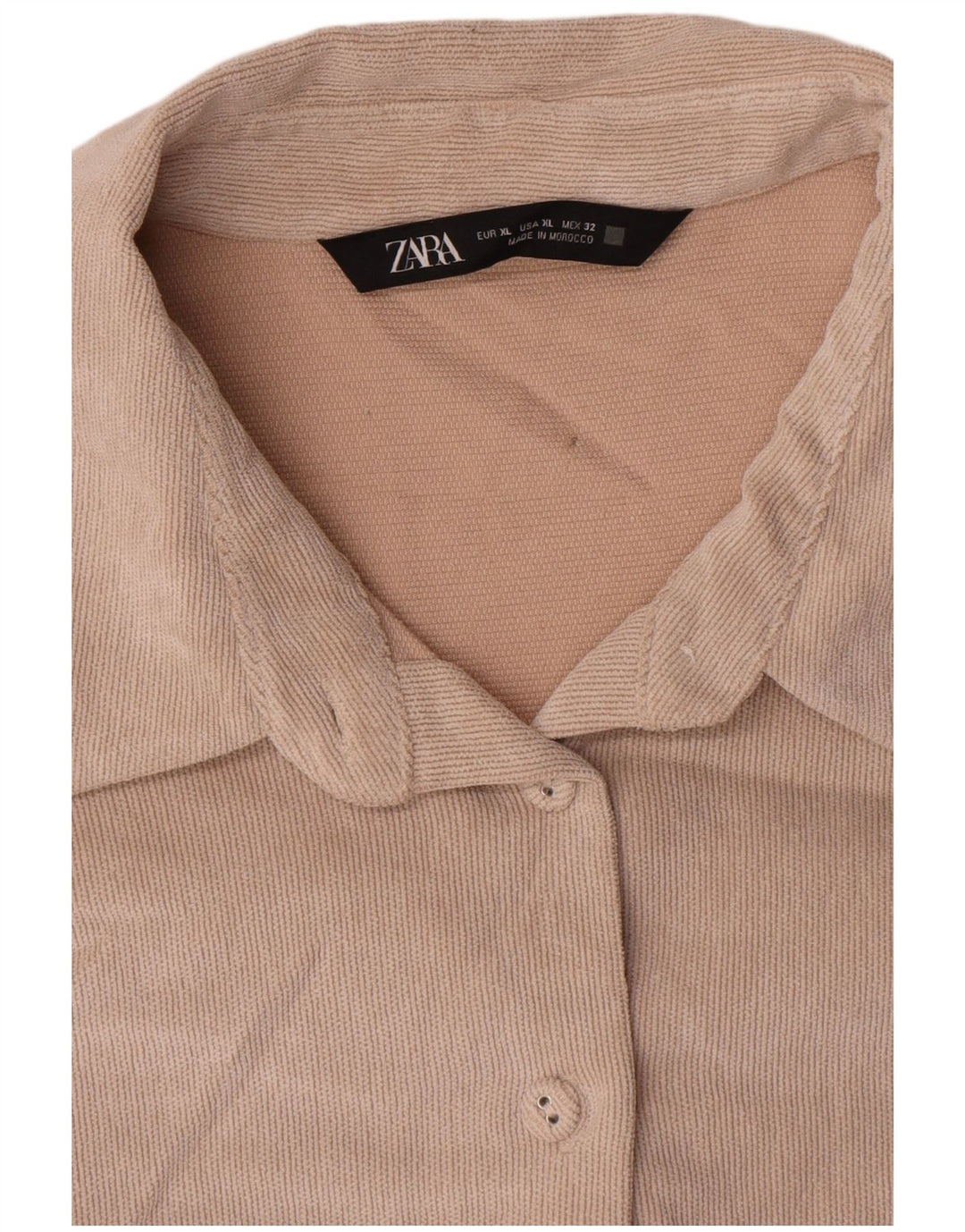 Damska koszula oversize Zara UK 18 XL, beżowa, poliester