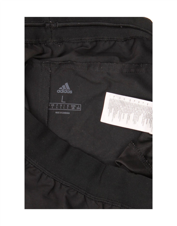 Męskie spodnie dresowe Adidas, duże, czarne, poliestrowe