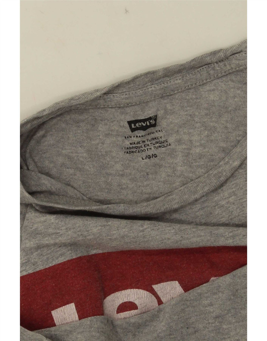 Damska koszulka z grafiką Levi's Top UK 16, duża, szara