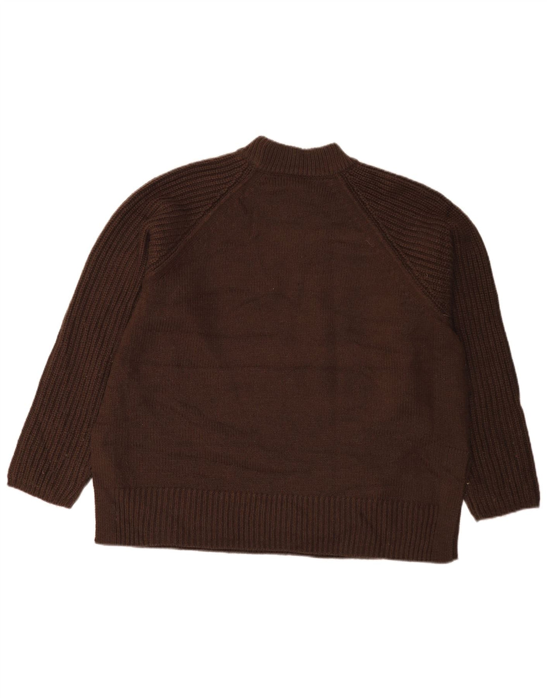 Marks & Spencer Damski sweter z golfem UK 16, duży, brązowy akryl