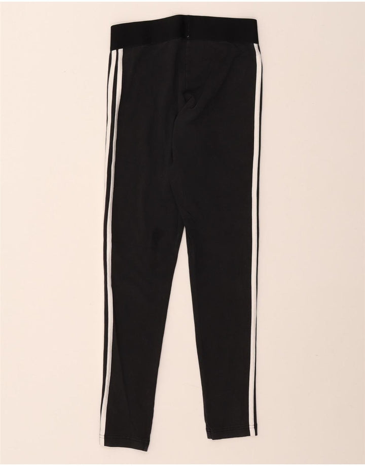 Damskie legginsy ADIDAS o dopasowanym kroju UK 8/10, małe, czarne, bawełniane