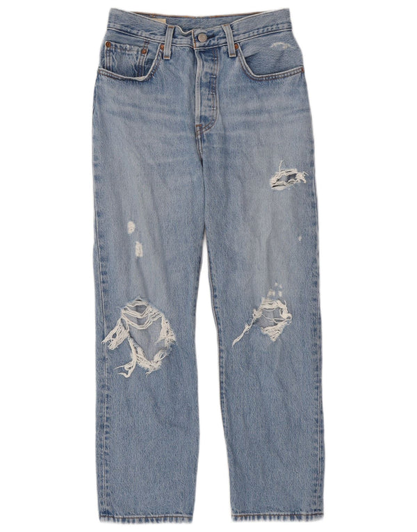Damskie jeansy Levi's 501 w trudnej sytuacji W26 L26 Niebieskie