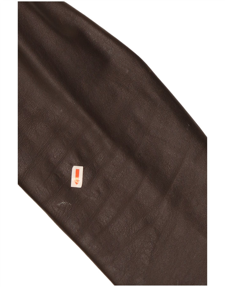 Męska kurtka skórzana VINTAGE UK 40 duża brązowa skóra