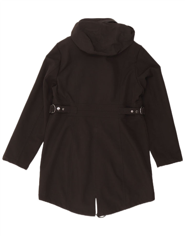 MICHAEL KORS Damska kurtka parka z kapturem UK 16, duża, czarna, poliester