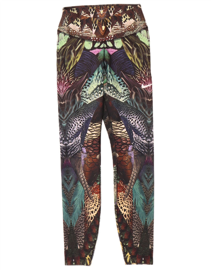 Damskie legginsy Nike Peacocks UK 8 Mały, wielokolorowy, poliestrowy festiwal