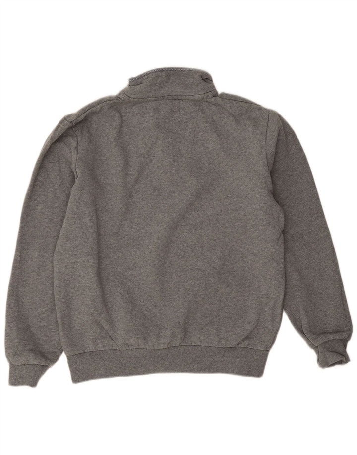 Crew Clothing Męska bluza z zamkiem błyskawicznym, średnioszara, bawełniana