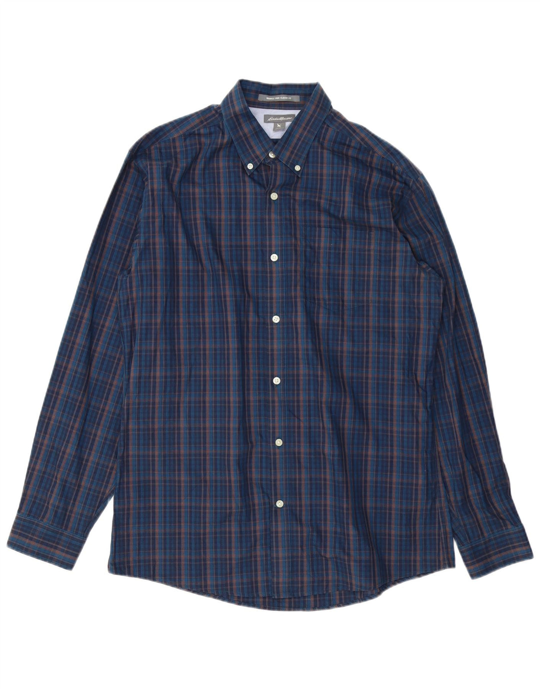 Koszula męska Eddie Bauer o klasycznym kroju, duża, bawełniana w granatową kratę
