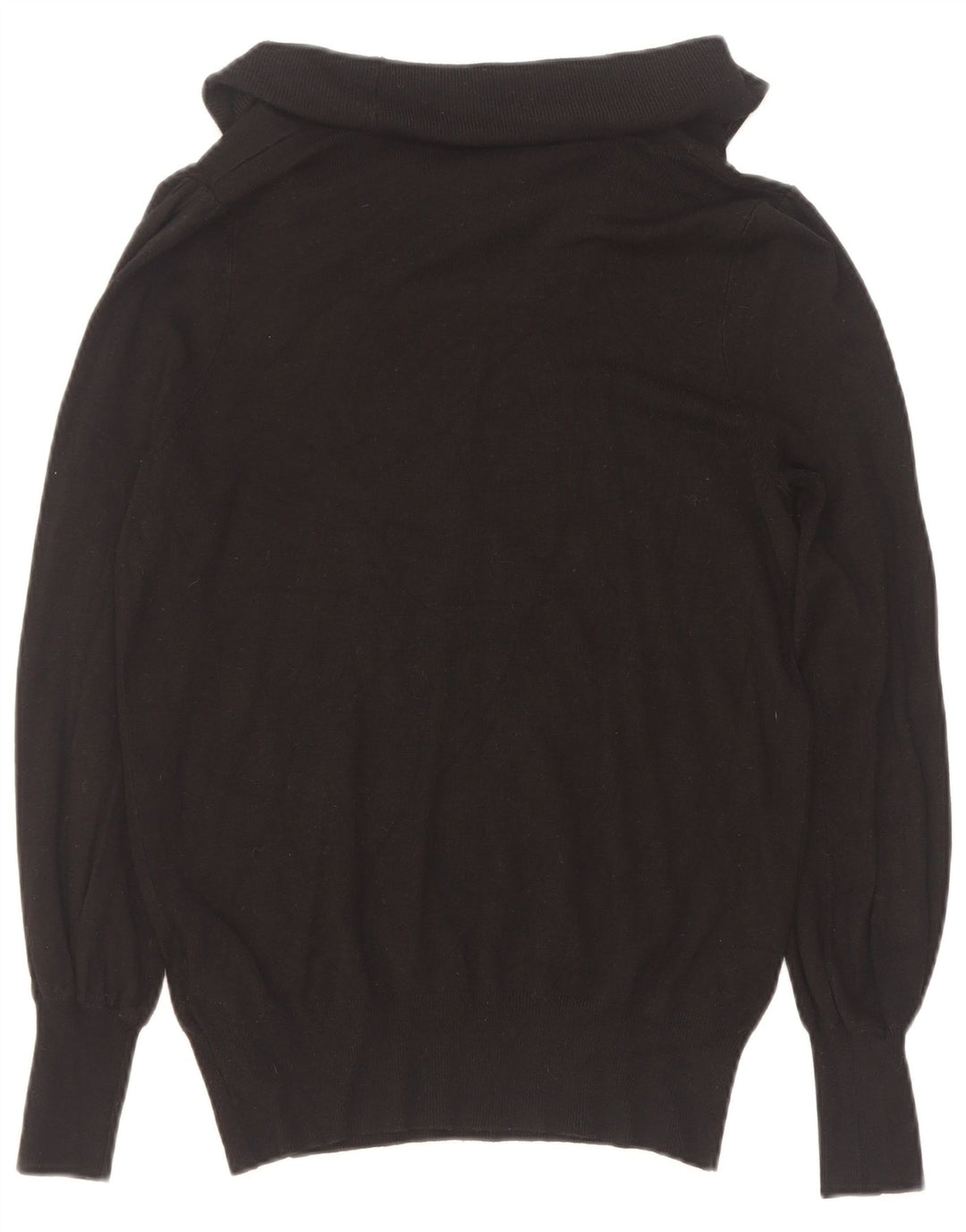 Marks & Spencer Damski sweter z golfem UK 12, średni czarny wiskoza