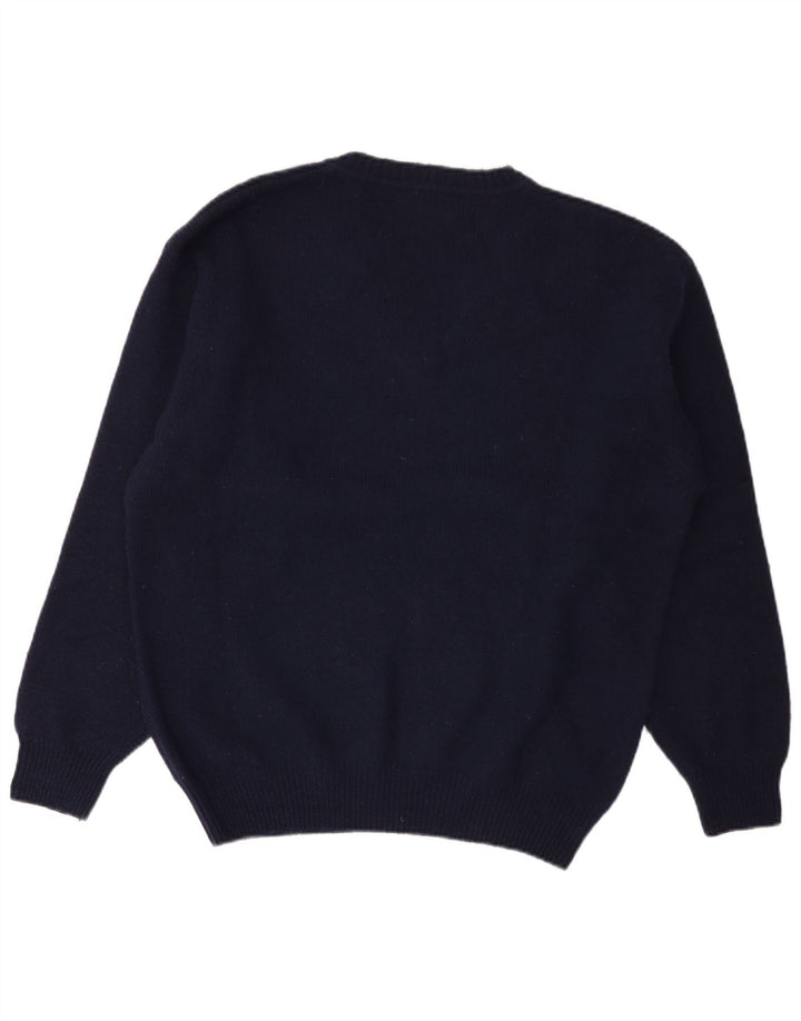 Sergio Tacchini Męski sweter z dekoltem w kształcie litery V XL, granatowo-wełniany