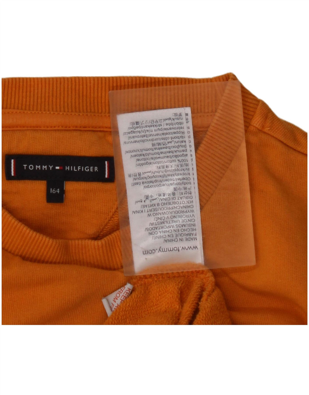 TOMMY HILFIGER Chłopięca bluza z grafiką, 13-14 lat, żółta, bawełniana