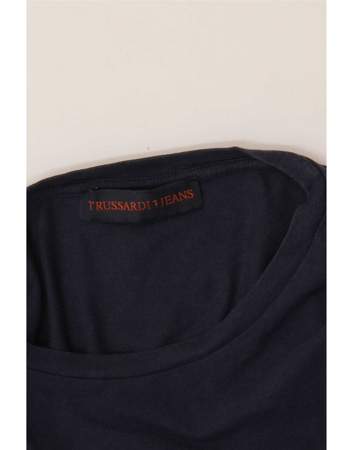 T-shirt męski Trussardi Jeans, mały, granatowy