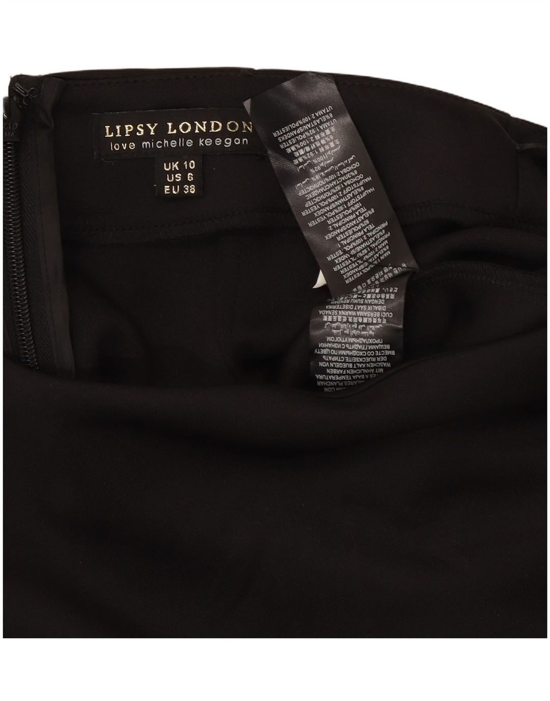 Damska spódnica ołówkowa Lipsy UK 10 Small W27 Czarny poliester