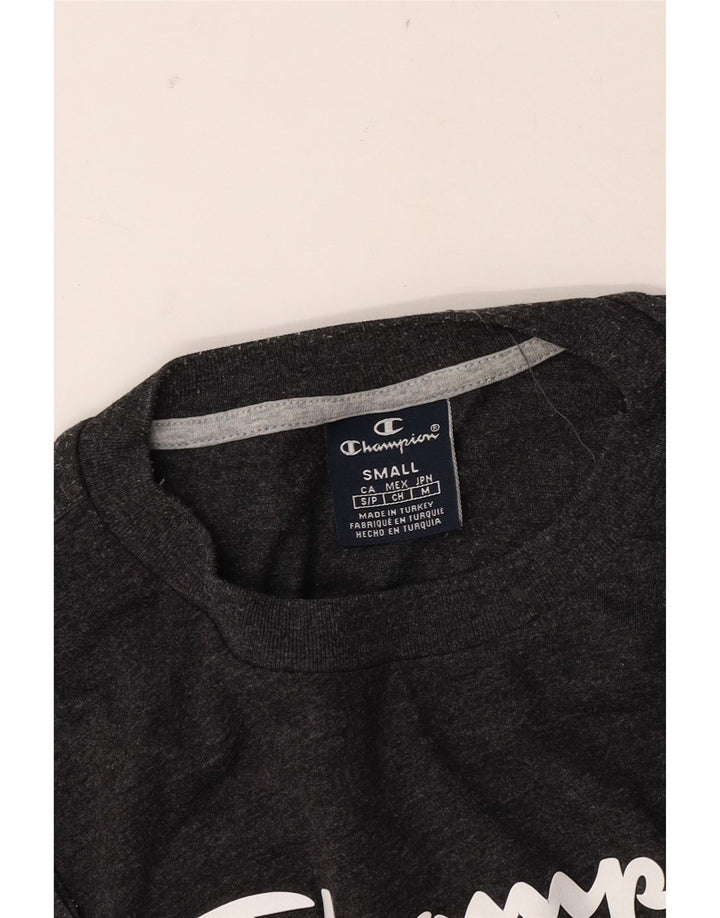 Męski T-shirt o luźnym kroju CHAMPION z grafiką, mały, szary