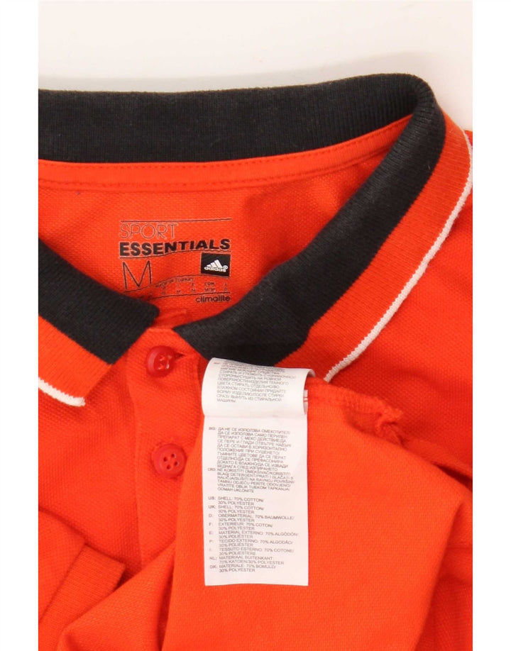 Męska koszulka polo Adidas Climalite, średnia, pomarańczowa, bawełniana