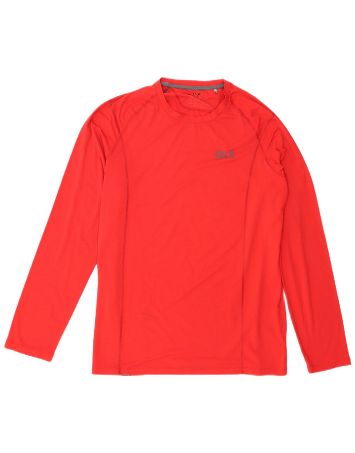 Męski top Jack Wolfskin z długim rękawem, UK 44/46 XL, czerwony poliester