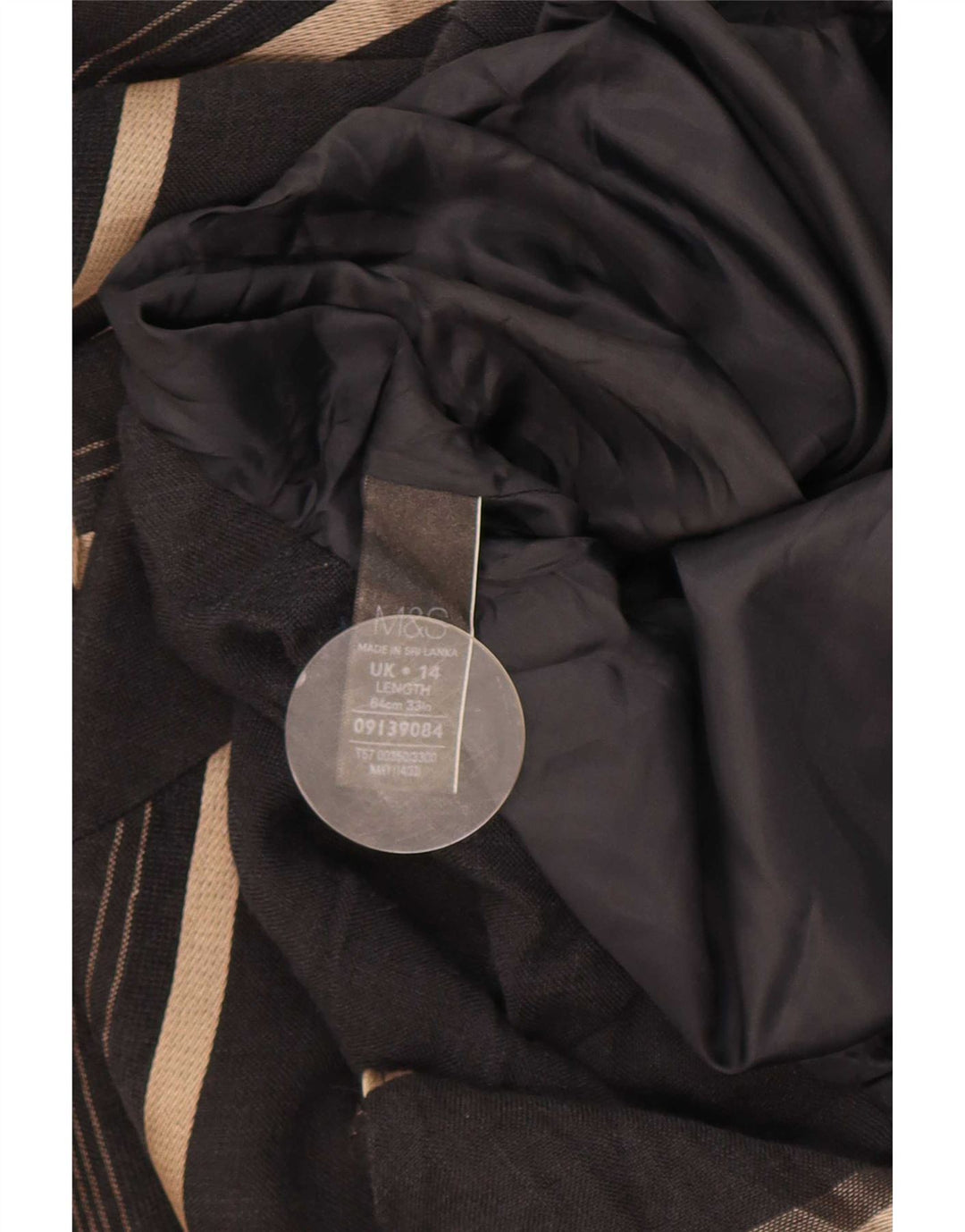 Marks & Spencer Damska spódnica w kształcie litery A UK 14 Medium W30 Granatowe paski