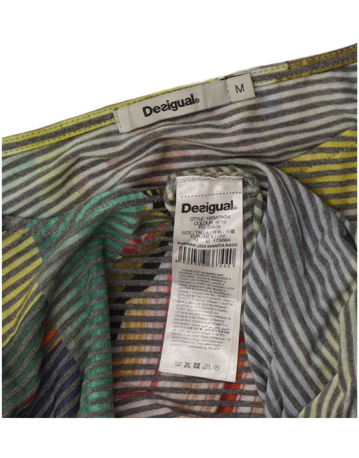 Damska krótka bluzka Desigual Top UK 14 w średnie wielokolorowe prążki