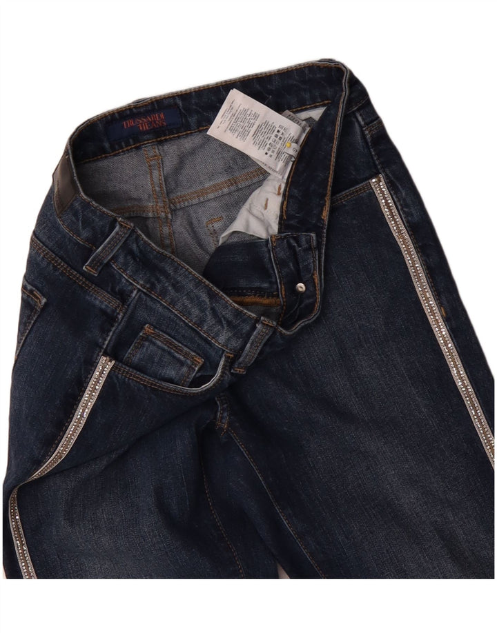Damskie jeansy Trussardi IT 40 Small W26 L29 Niebieskie bawełniane