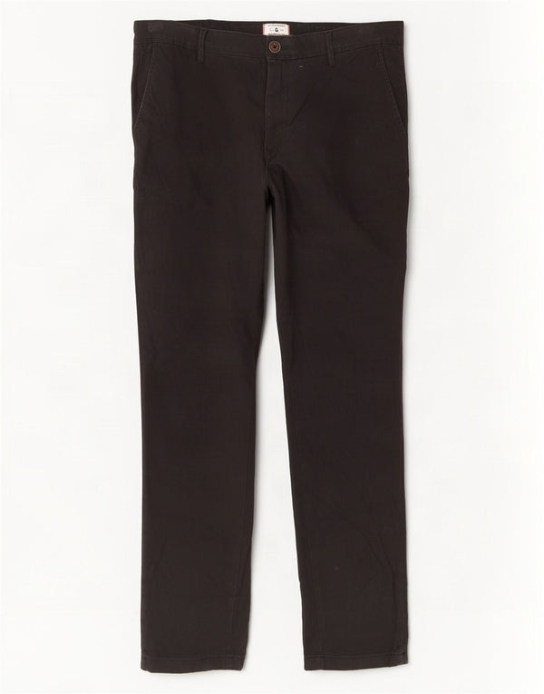 Męskie spodnie typu slim chino Jack & Jones W34 L32 Czarna bawełna