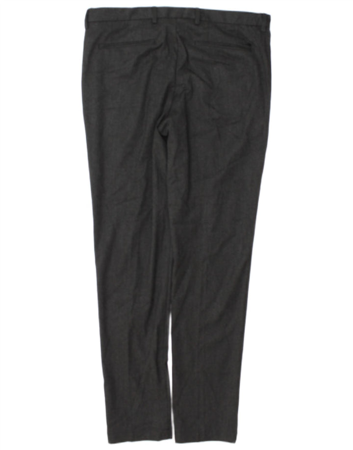 Męskie spodnie typu slim chino Hugo Boss EU 50 Large W34 L32 Szary poliester