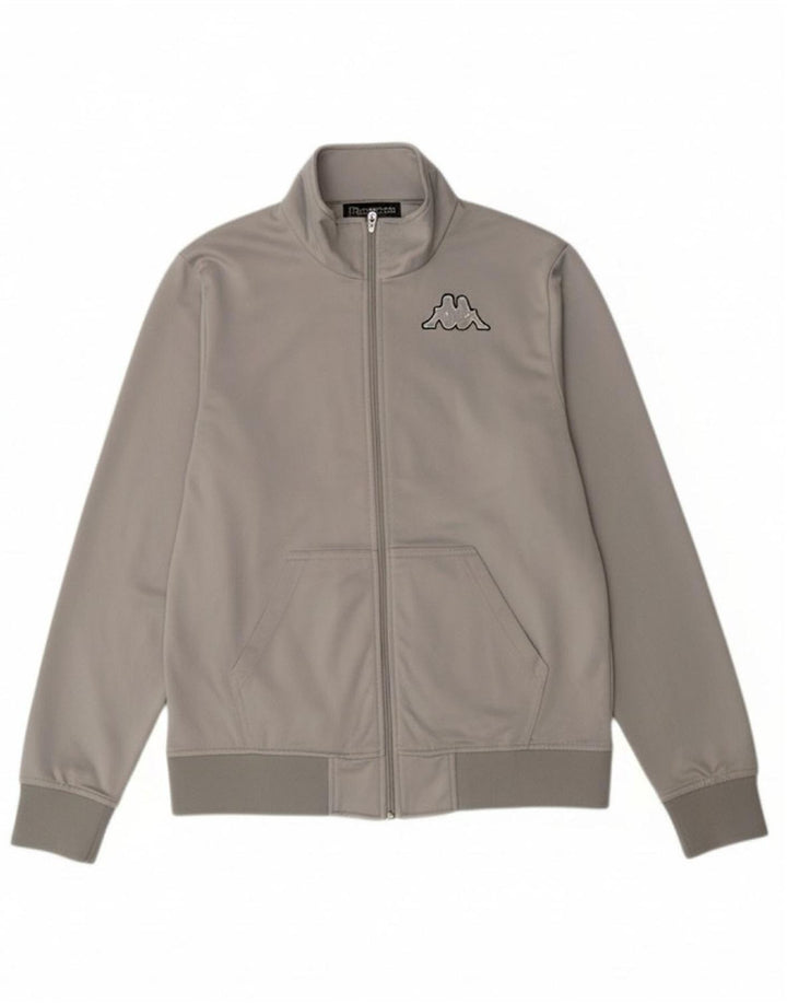 KAPPA Womens Tracksuit Top Jacket UK 16 Large Grey Polyester