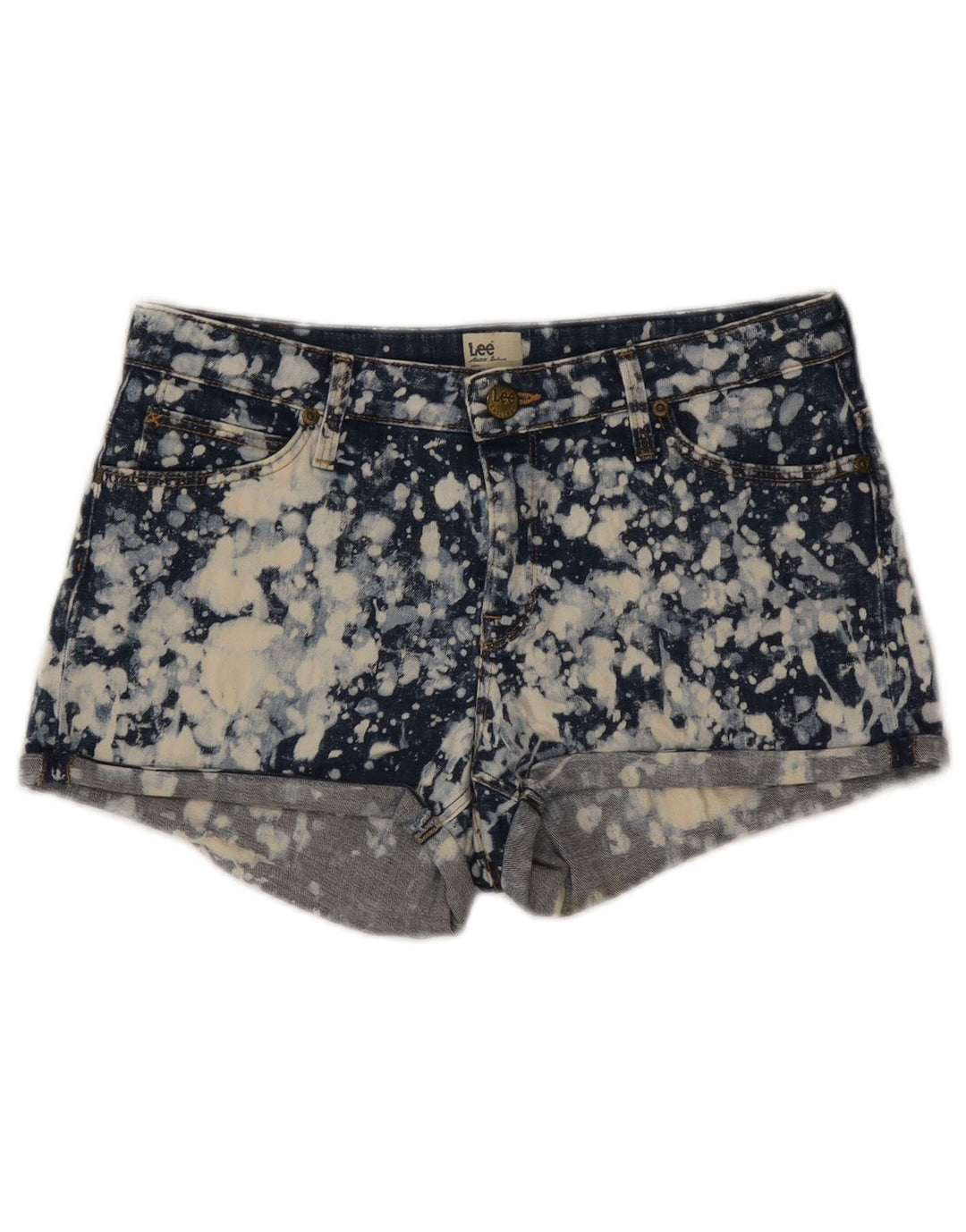 Damskie spodnie dżinsowe Lee W28 Średni granatowy kolor Tie Dye Cotton