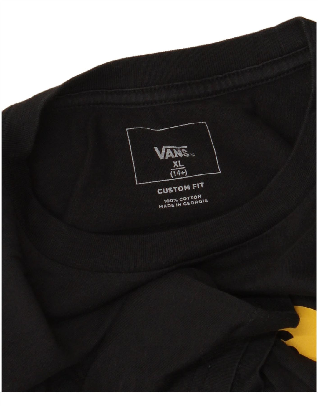 Chłopięcy top z grafiką Vans z długim rękawem, 14-15 lat XL, czarny, z blokami kolorów