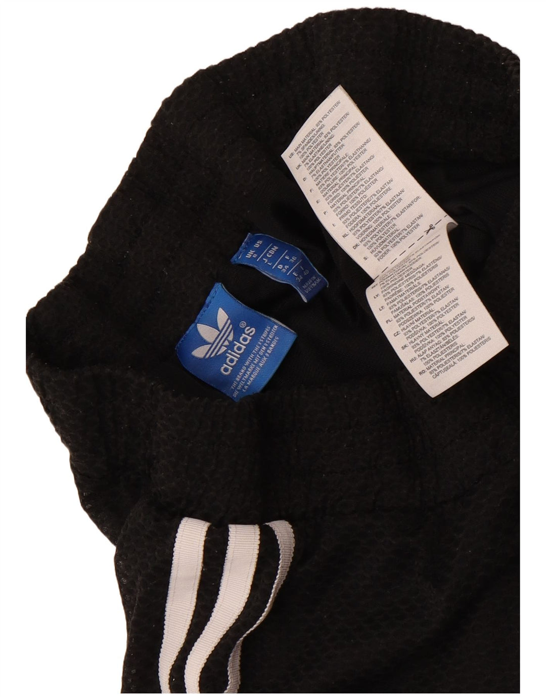 Damskie spodenki sportowe Adidas UK 8, małe, czarne, poliestrowe