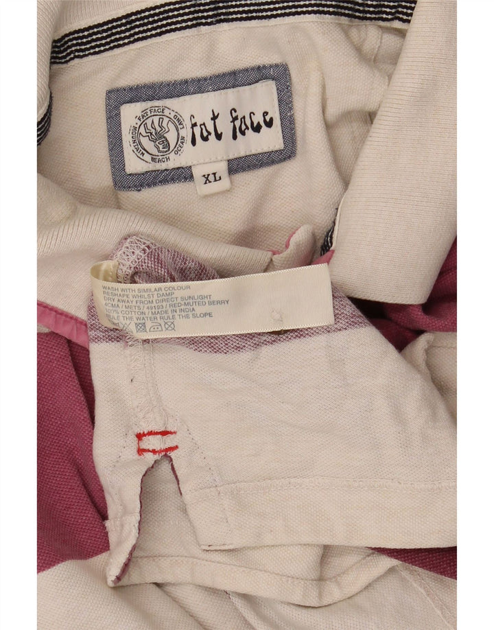 Męska koszulka polo Fat Face XL, bordowa, bawełniana w paski