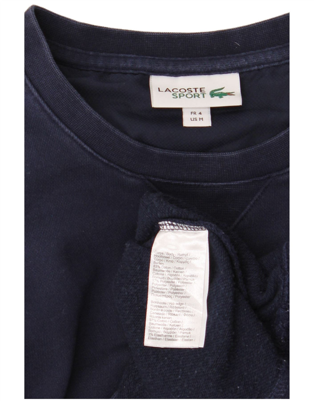 Męski sweter LACOSTE rozmiar 4, średni granatowy, bawełniany