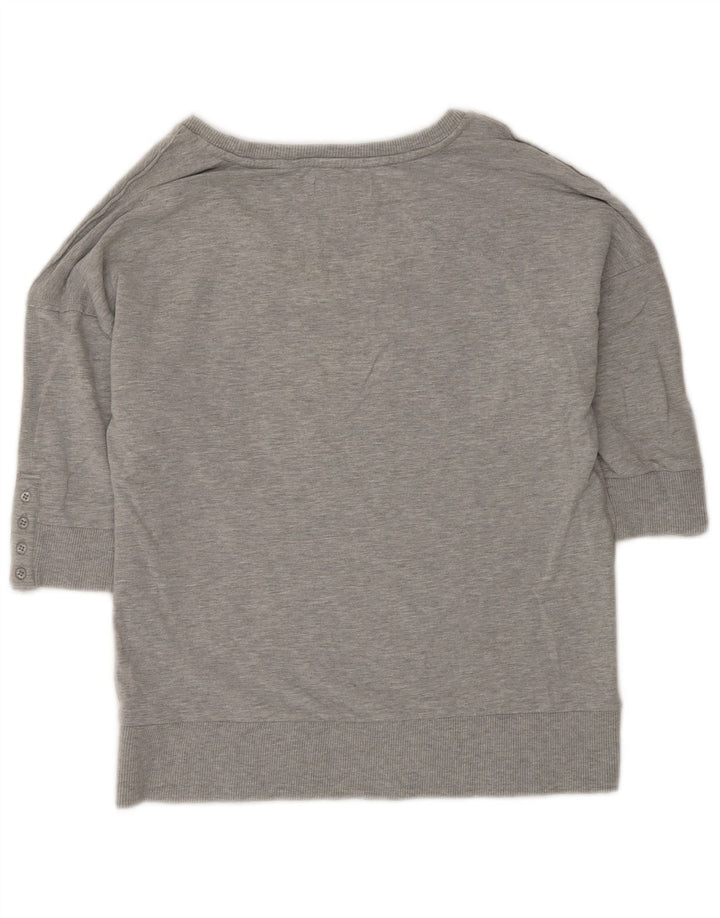 Damski sweter Ted Baker Graphic z krótkim rękawem, rozmiar 3, średni szary